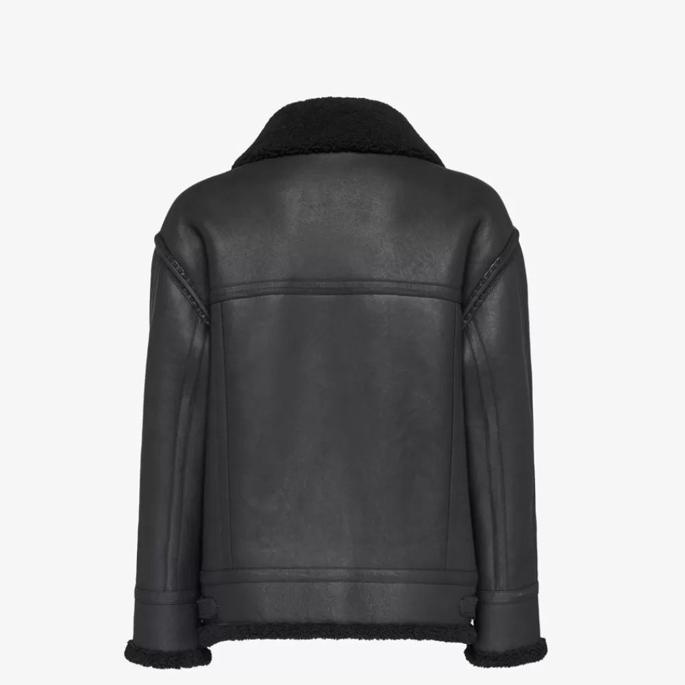 Fendi Mantel Und Oberbekleidung<Jacke Aus Shearling In Schwarz