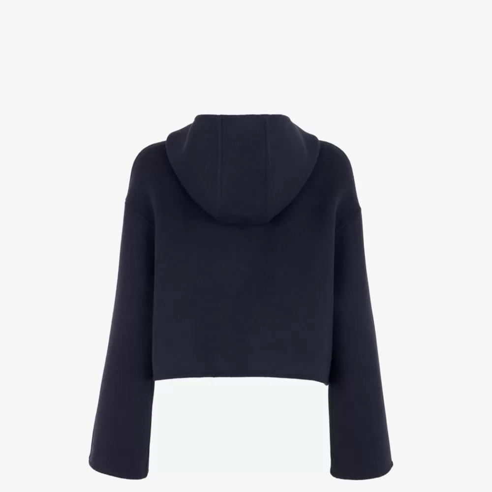Fendi Mantel Und Oberbekleidung<Jacke Aus Wolle In Blau