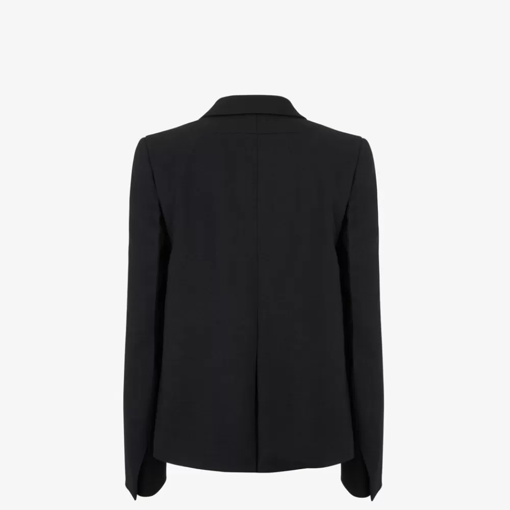 Fendi Mantel Und Oberbekleidung<Jacke Aus Wolle In Schwarz