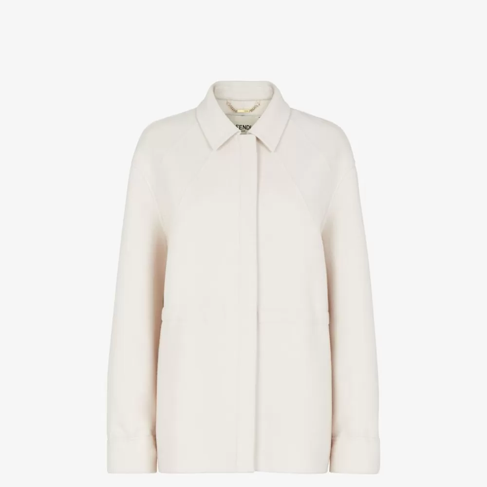 Fendi Mantel Und Oberbekleidung<Jacke Aus Wolle In Weis