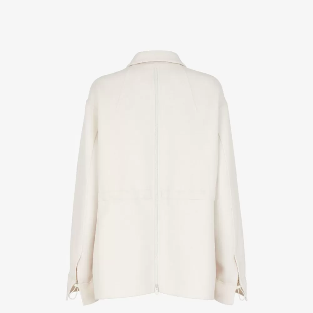Fendi Mantel Und Oberbekleidung<Jacke Aus Wolle In Weis