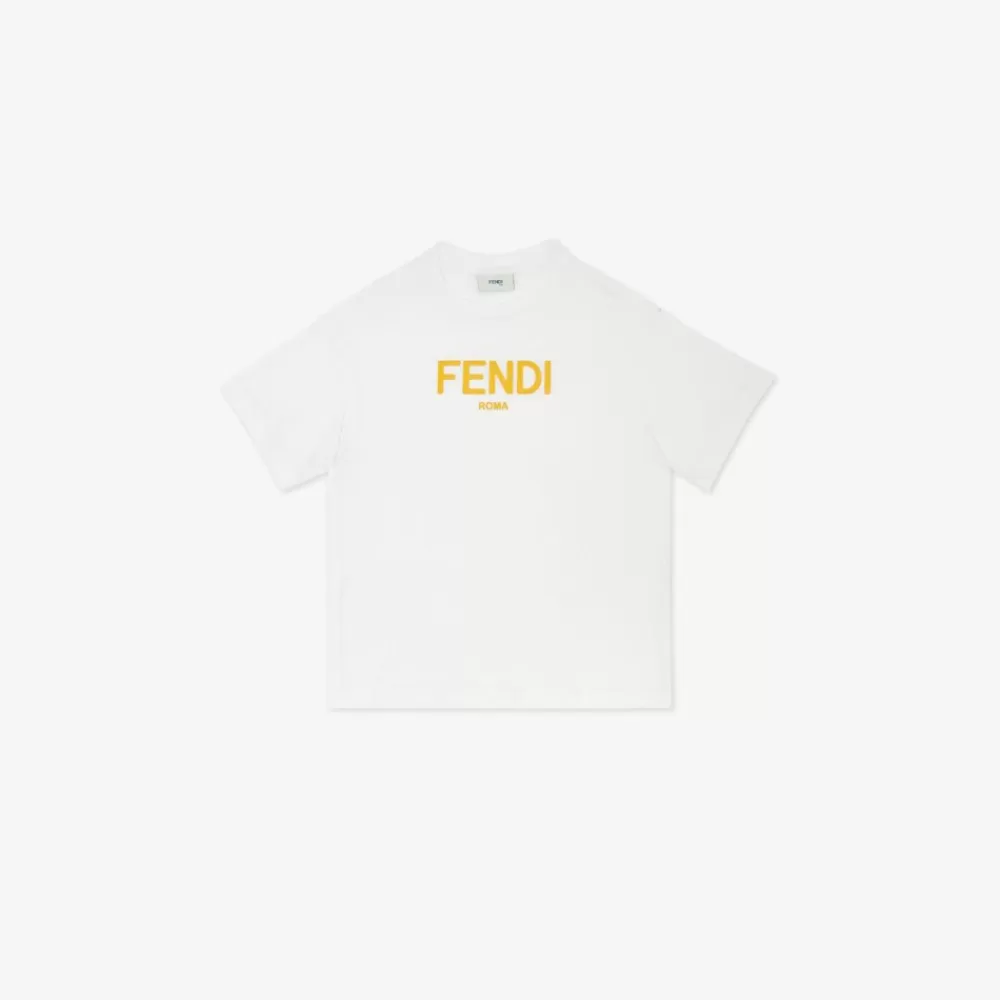 Fendi Ready To Wear<Junior T-Shirt Aus Jersey Mit „ Roma"-Logo