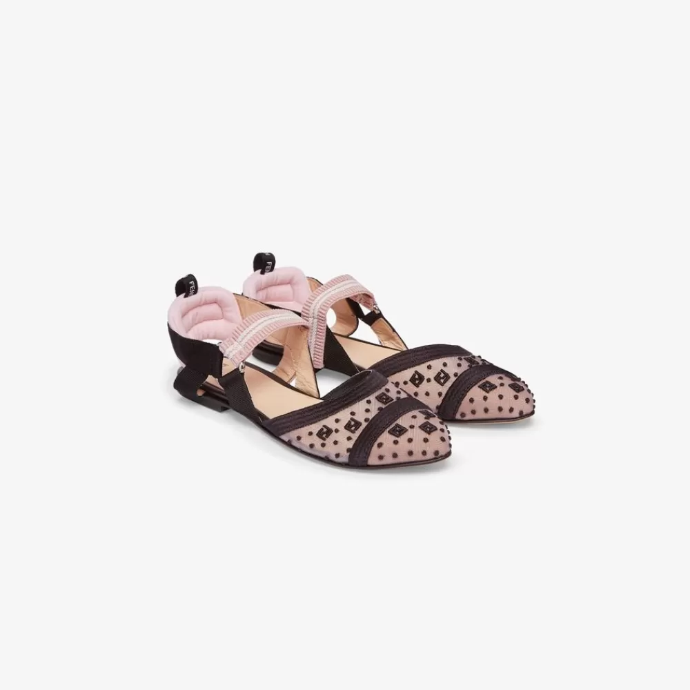 Fendi Schuhe<Junior-Slingback Aus Mesh, Mehrfarbig