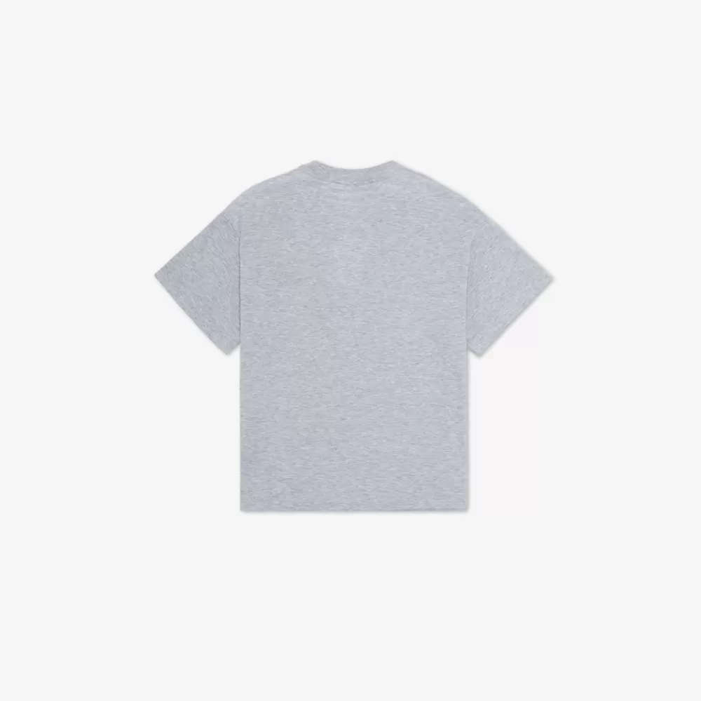 Fendi Ready To Wear<Junior-T-Shirt Aus Jersey In Grau Mit Fluoreszierendem Aufdruck