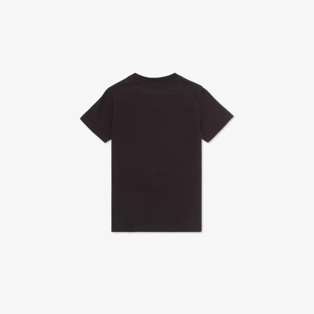 Fendi Ready To Wear<Junior-T-Shirt Aus Jersey In Schwarz, Mehrfarbig