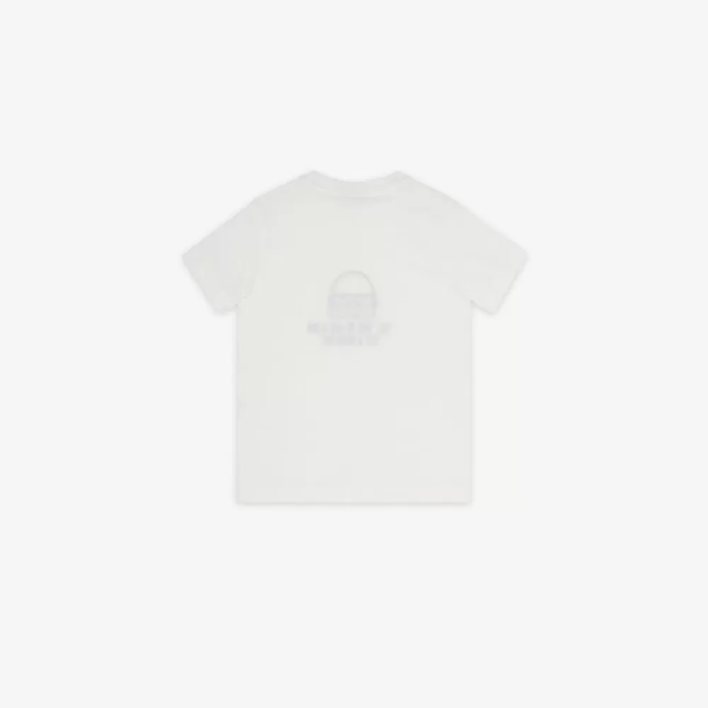 Fendi Ready To Wear<Junior-T-Shirt Aus Jersey In Weis Mit Stickerei