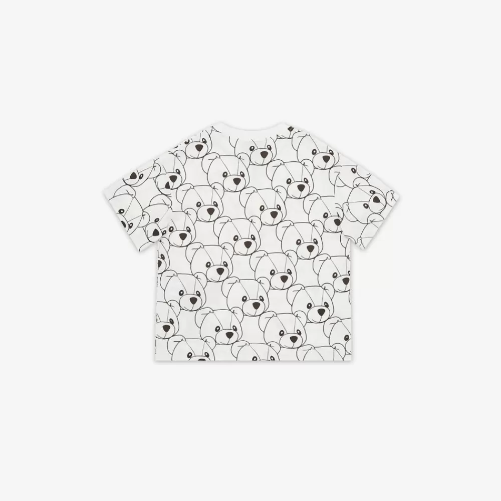 Fendi Ready To Wear<Junior-T-Shirt Aus Jersey Mit Mehrfarbigem Print
