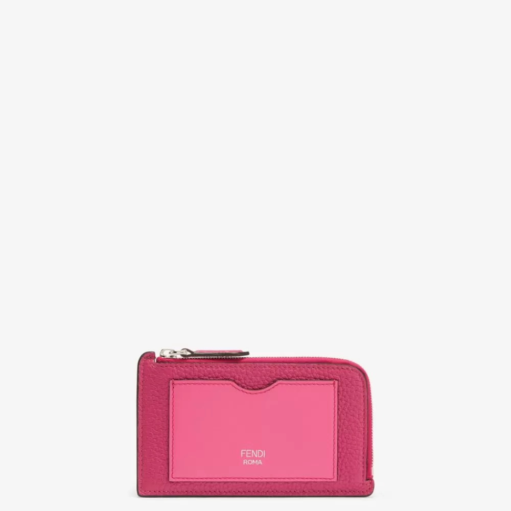 Fendi Kartenetuis Und Kleine Accessoires<Kartenetui Aus Zweifarbigem Leder In Fuchsia Und Dunkelrosa