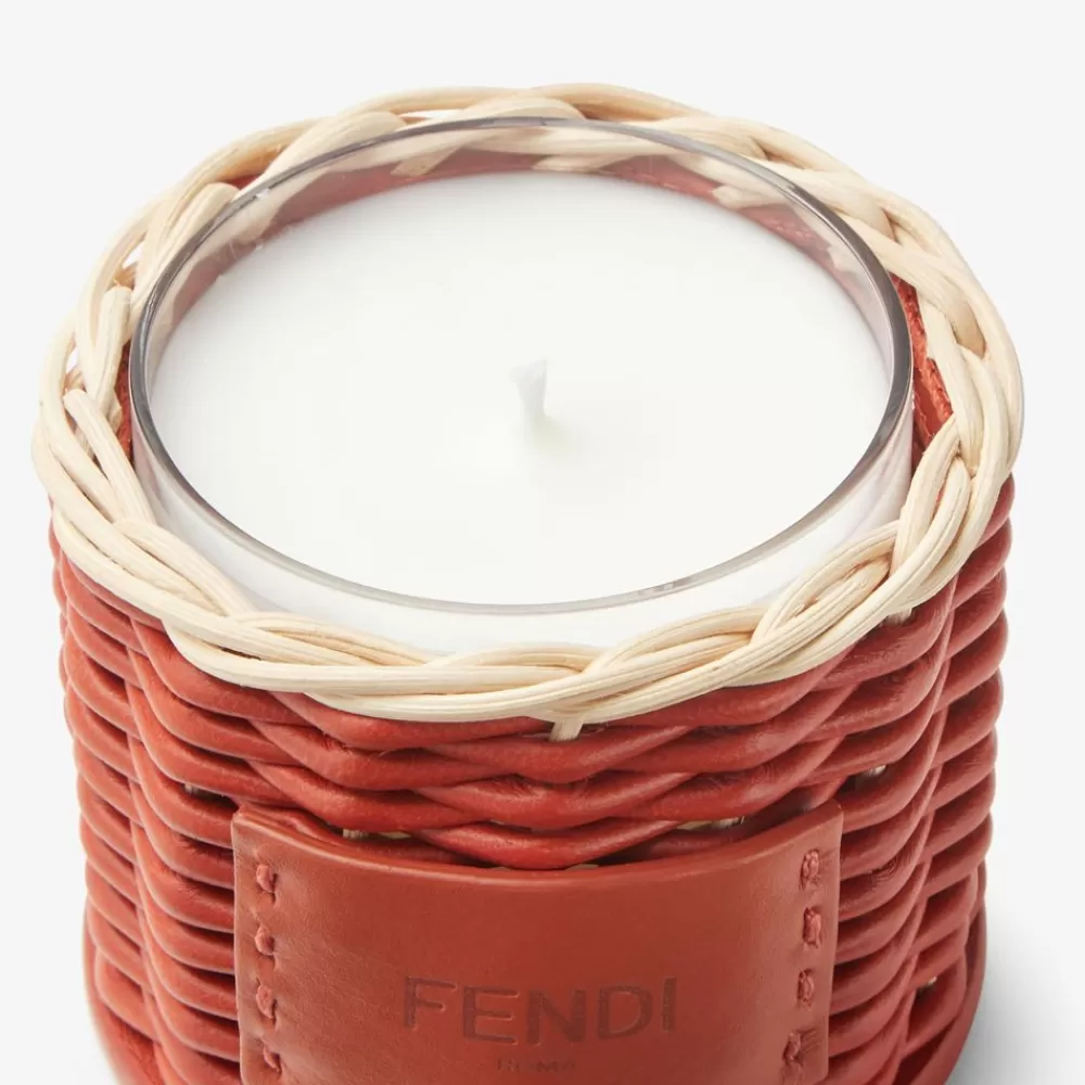Fendi Kerzen Und Geschenksideen<Kerze Aus Geflochtenem Leder In Bicolor-Optik
