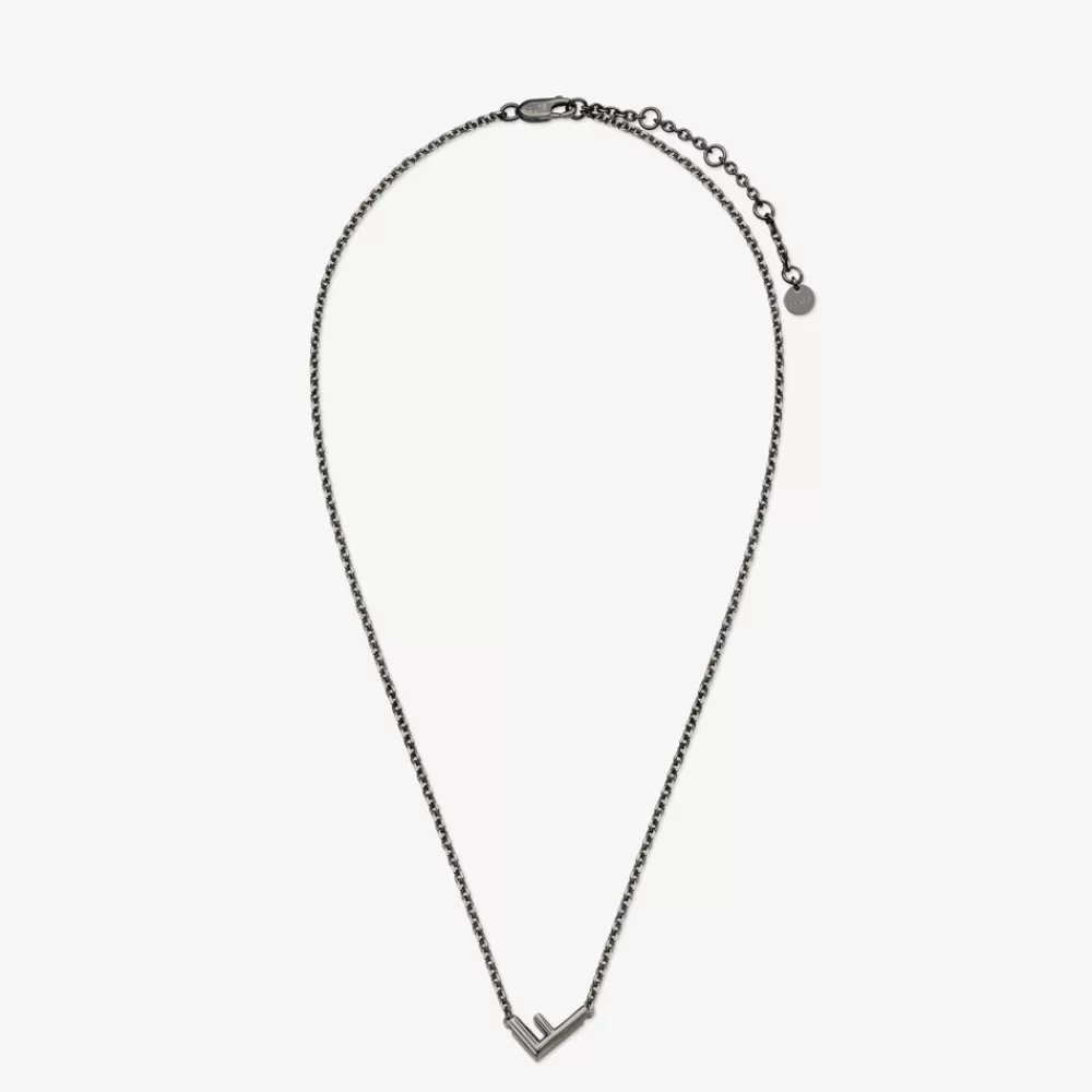 Fendi Halsketten<Kette Aus Metall In Rutheniumfarben