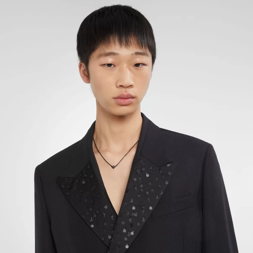 Fendi Halsketten<Kette Aus Metall In Rutheniumfarben