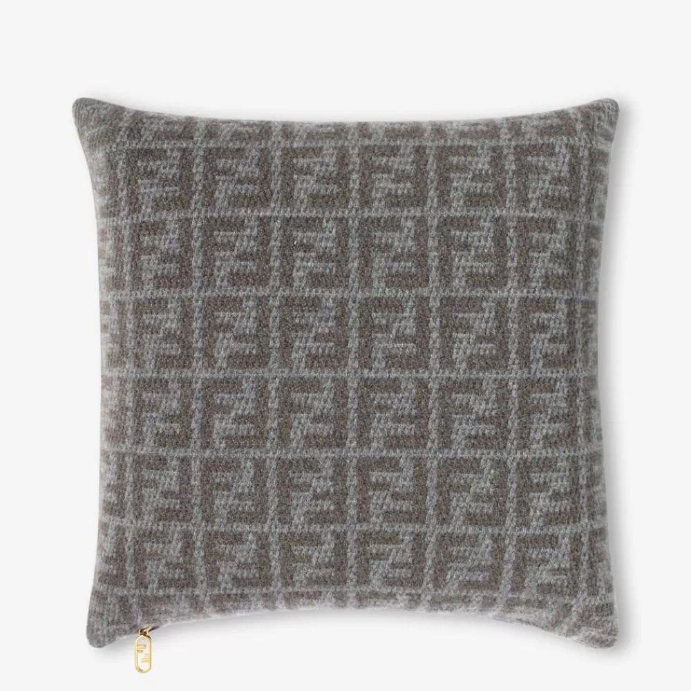 Fendi Textile Accessoires<Kissen Aus Kaschmir In Grau