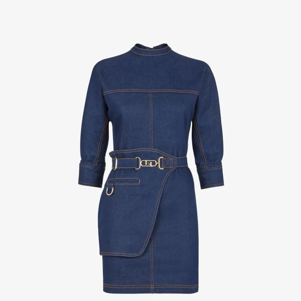 Fendi Jeans<Kleid Aus Denim In Blau