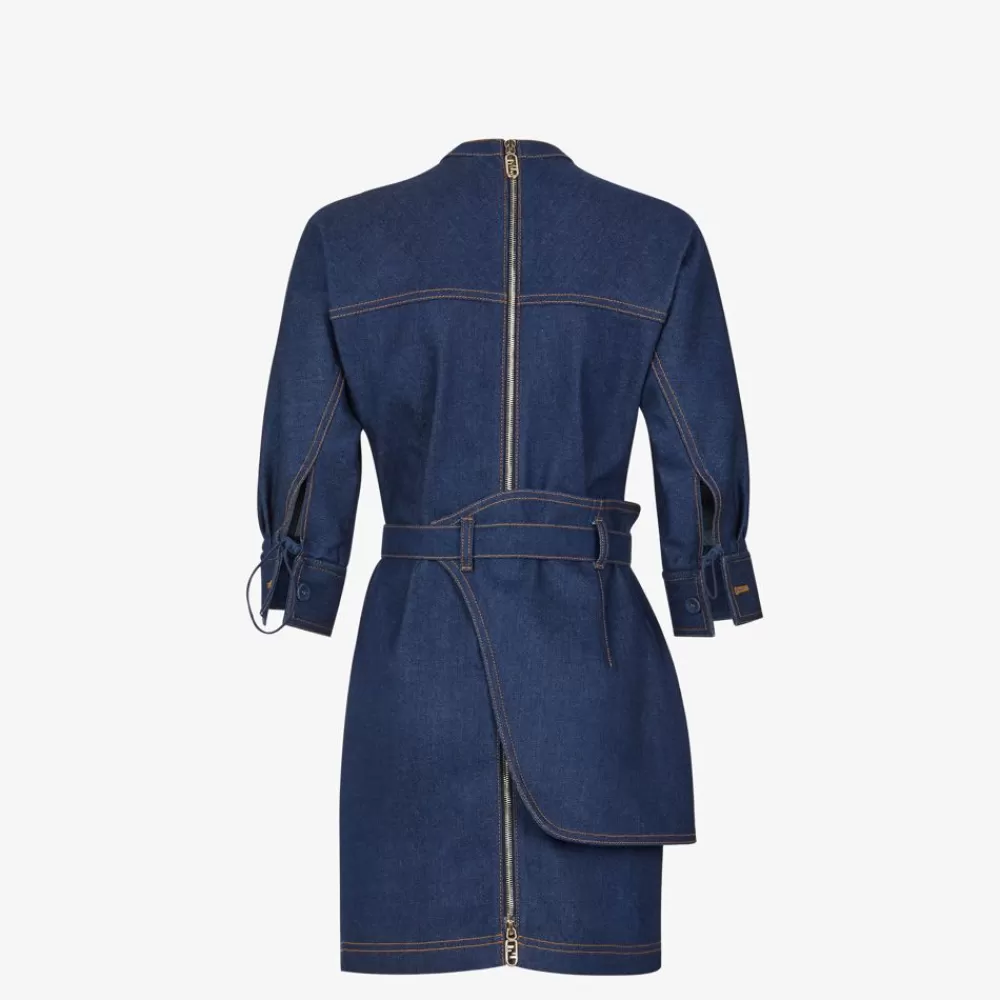Fendi Jeans<Kleid Aus Denim In Blau