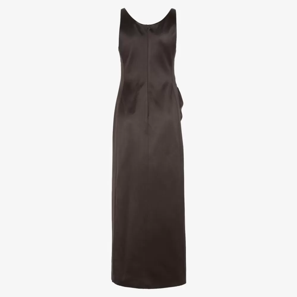 Fendi Kleider Und Jumpsuits<Kleid Aus Duchesse In Braun