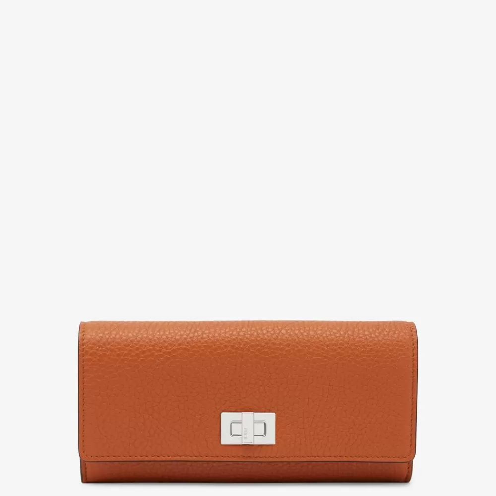 Fendi Portemonnaies<Kompaktes Portemonnaie Aus Leder In Braun