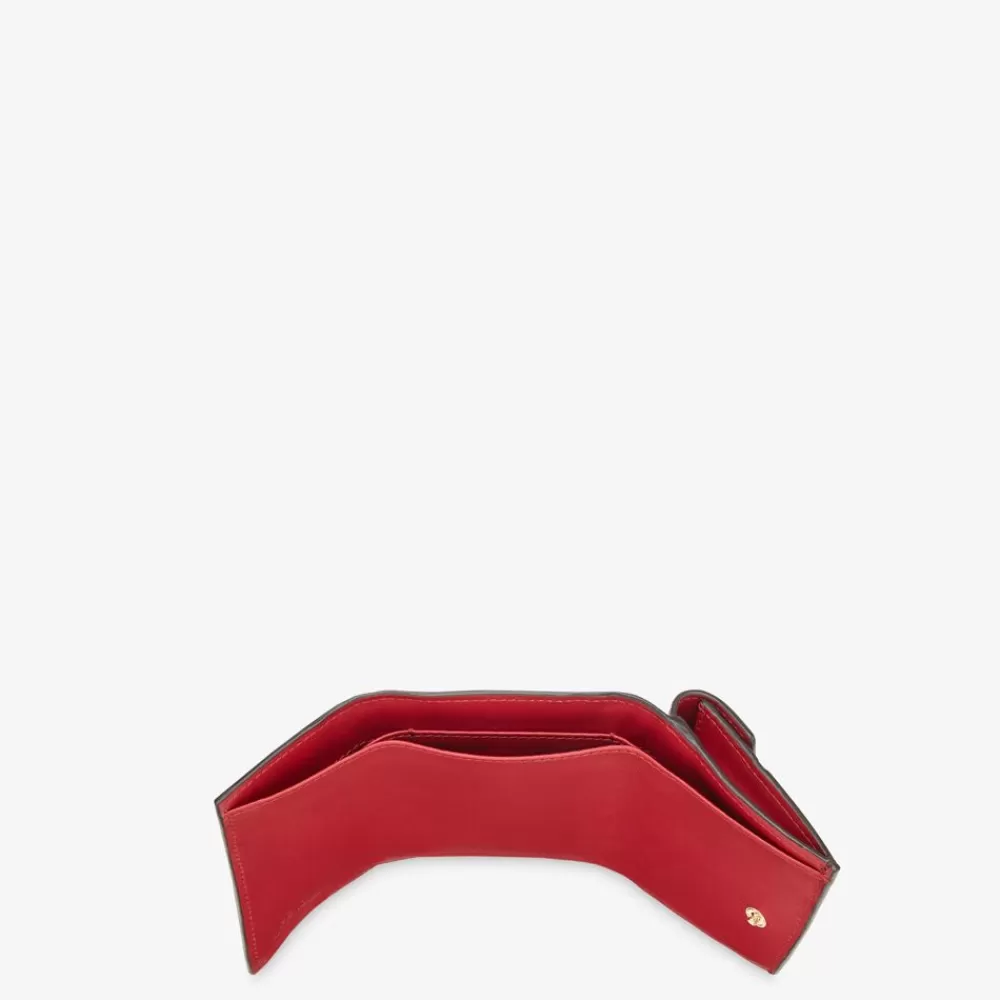 Fendi Portemonnaies<Kompaktes Portemonnaie Aus Leder In Rot