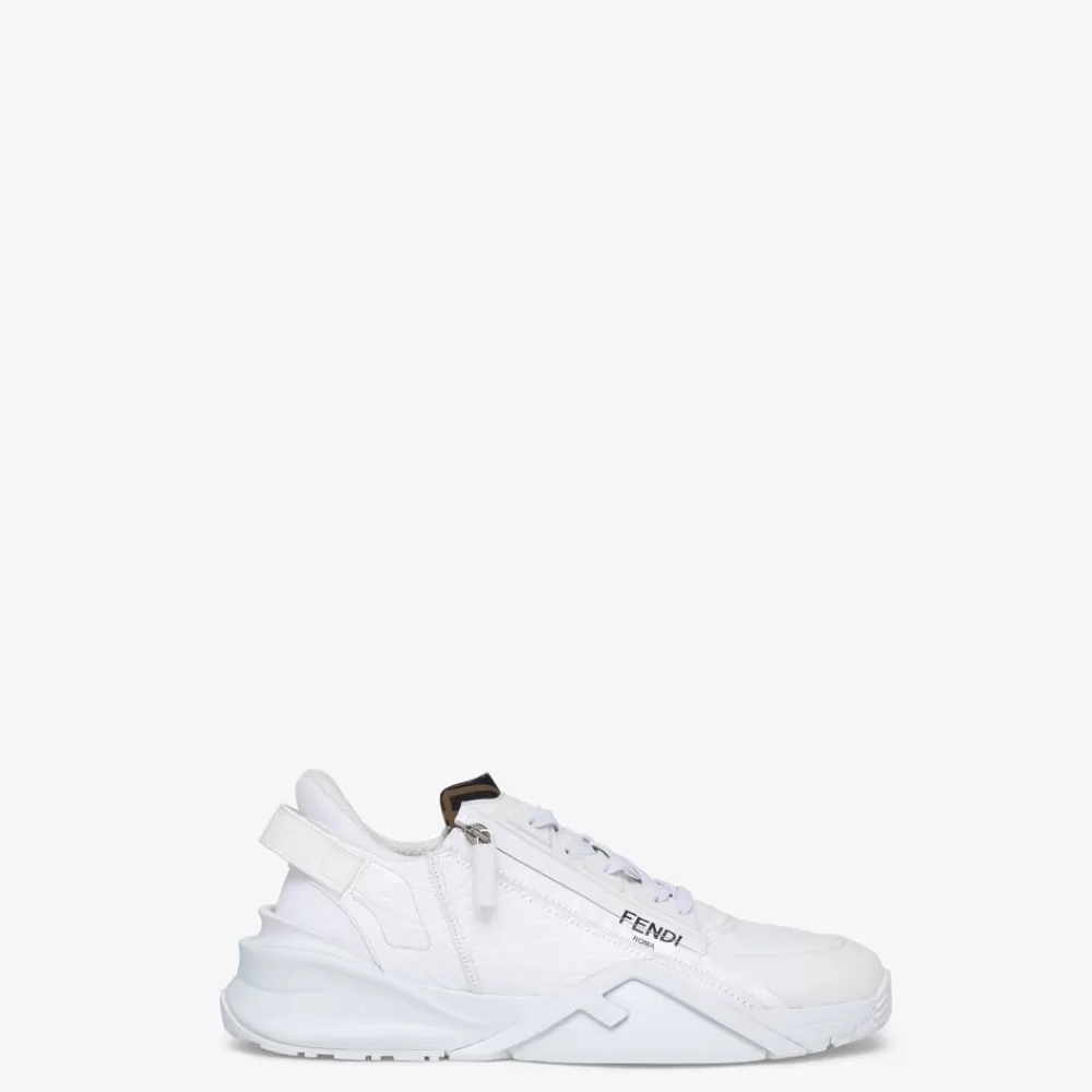 Fendi Sneakers<Low-Top Aus Kaiman In Weis