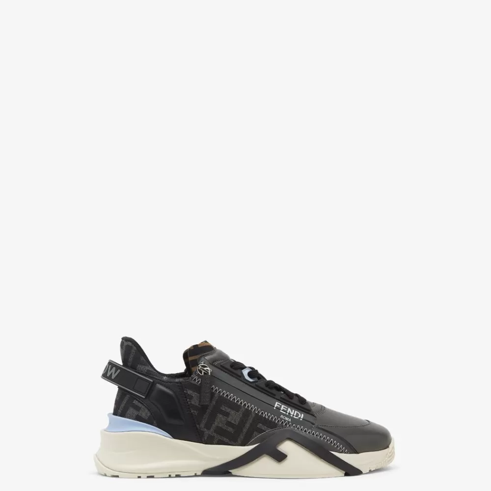 Fendi Sneakers<Low-Top Aus Leder In Grau