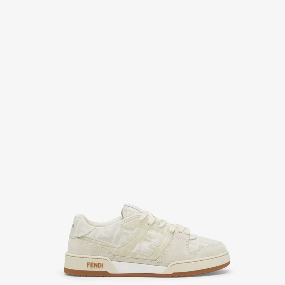 Fendi Sneakers<Low-Top Aus Veloursleder In Weis