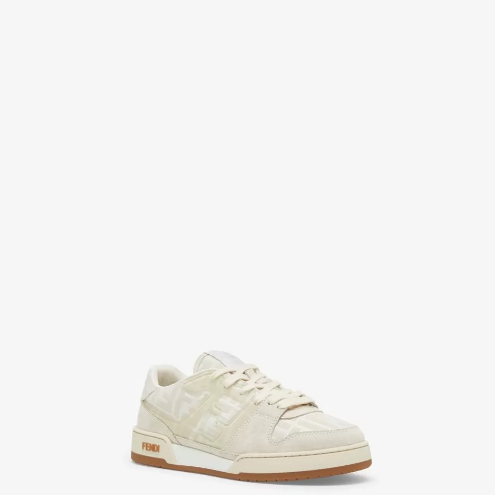 Fendi Sneakers<Low-Top Aus Veloursleder In Weis