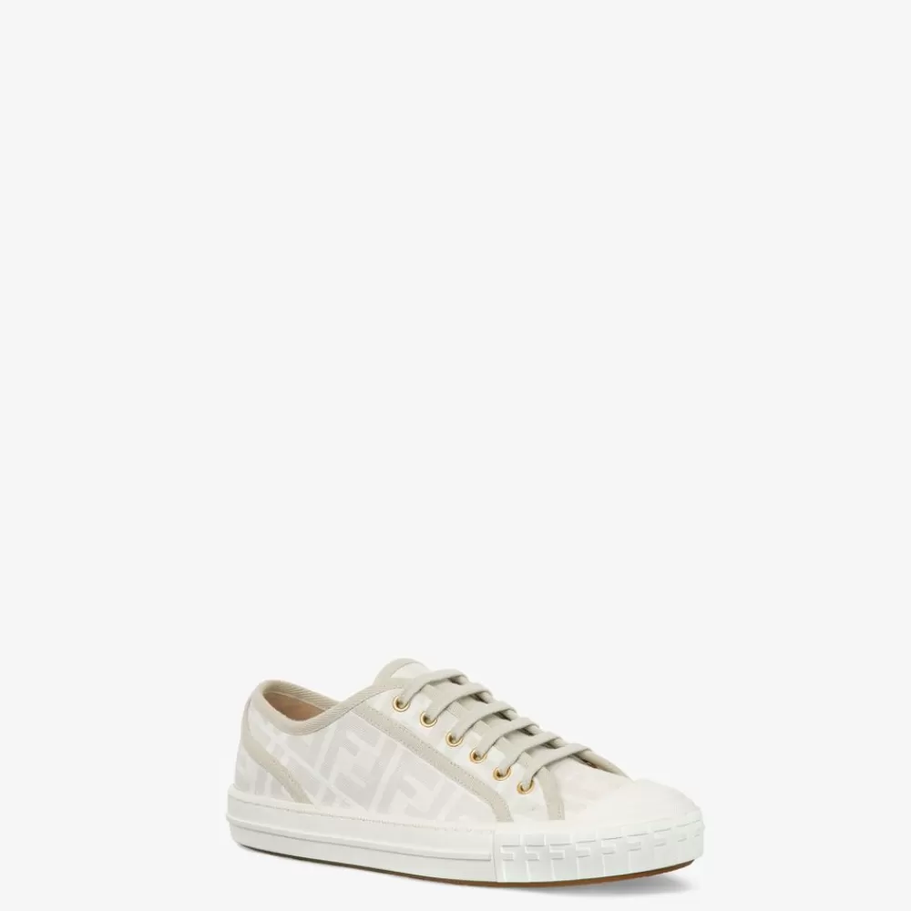 Fendi Sneakers<Low-Top Sneaker Aus Ff-Stoff In Weis