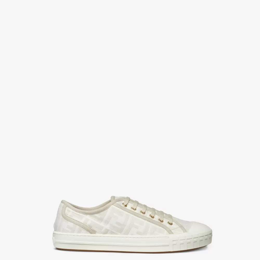 Fendi Sneakers<Low-Top Sneaker Aus Stoff In Weis