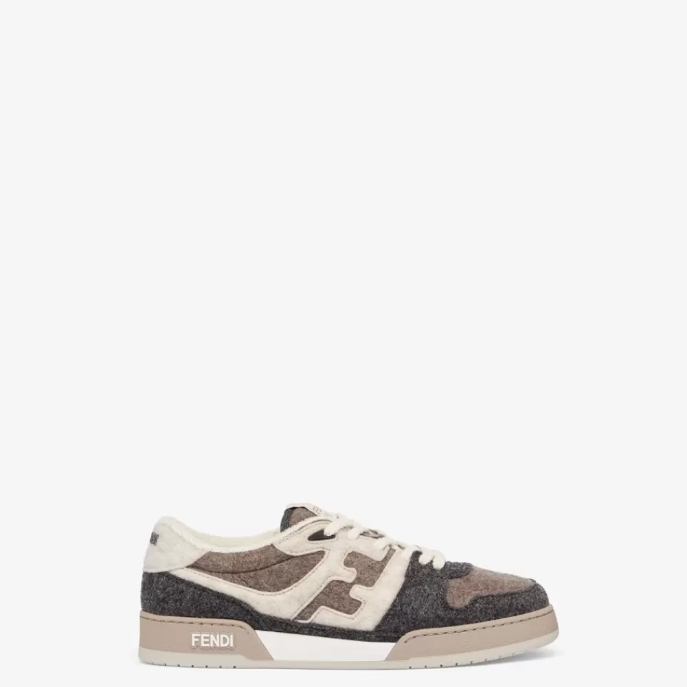 Fendi Sneakers<Low-Top-Modell Aus Filz In Grau