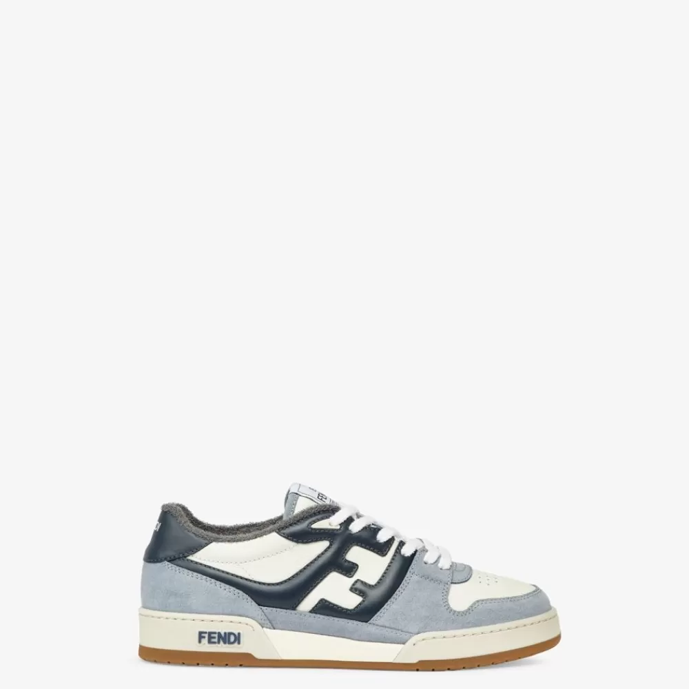 Fendi Sneakers<Low-Top-Modell Aus Veloursleder In Hellblau