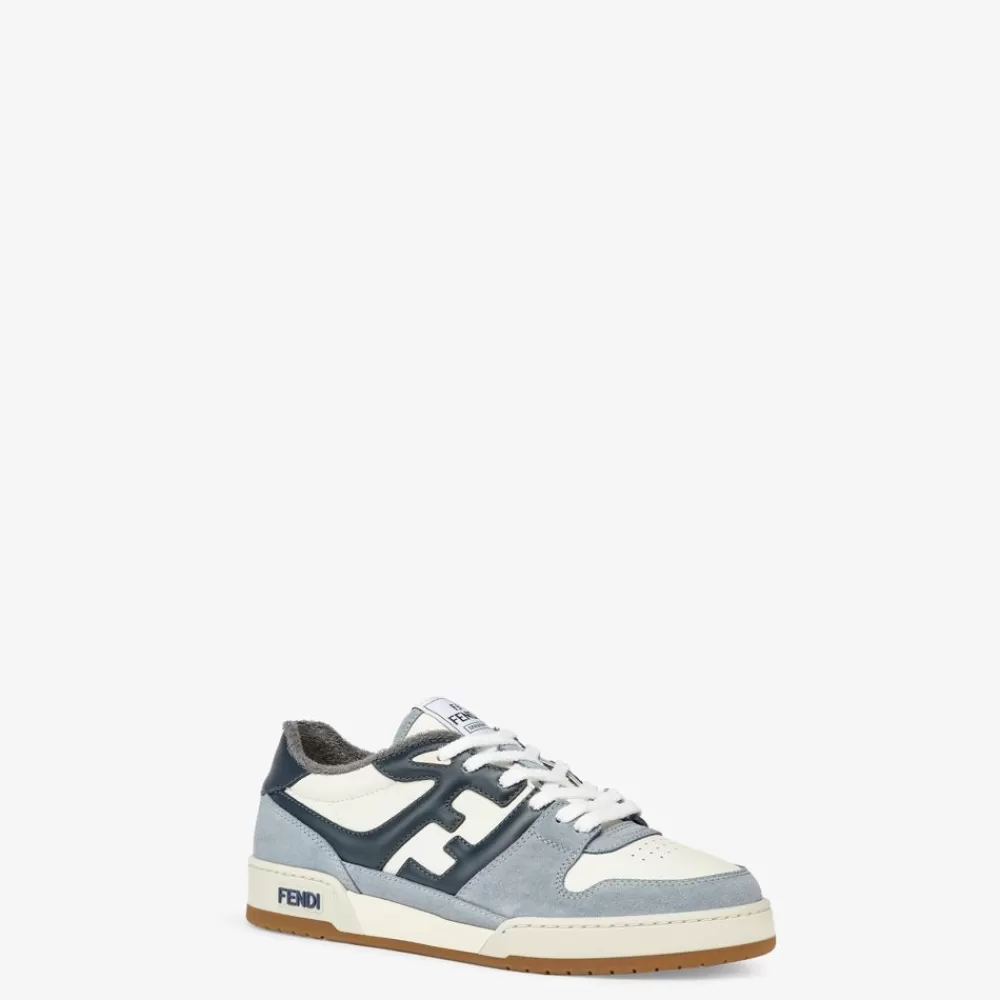Fendi Sneakers<Low-Top-Modell Aus Veloursleder In Hellblau