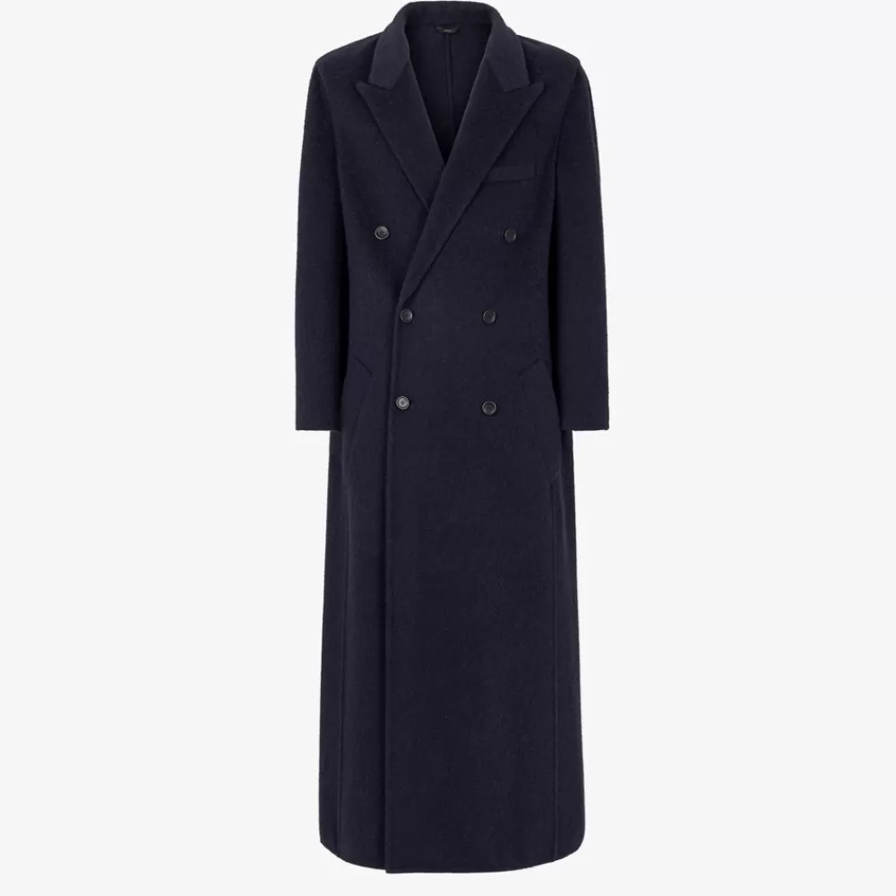 Fendi Mantel Und Oberbekleidung<Mantel Aus Kamelhaar In Blau