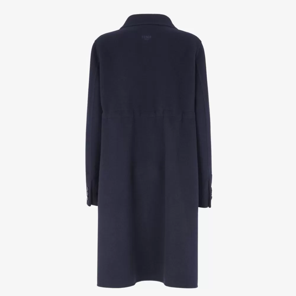 Fendi Mantel Und Oberbekleidung<Mantel Aus Kaschmir In Blau