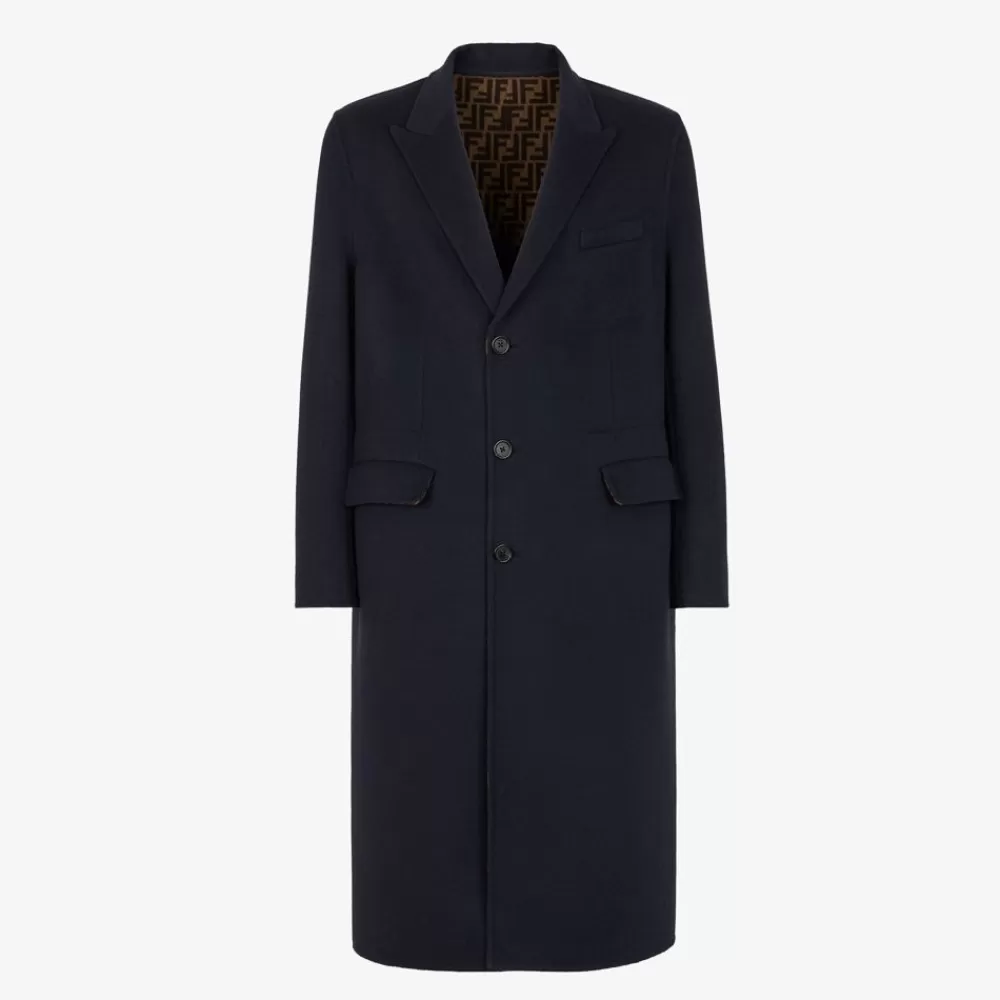 Fendi Mantel Und Oberbekleidung<Mantel Aus Wolle In Blau