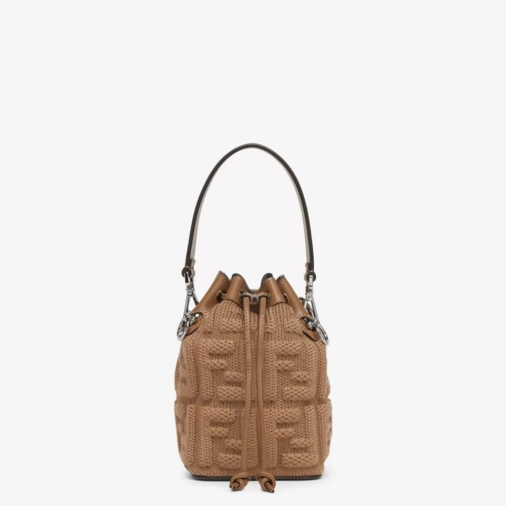 Fendi Mini-Taschen<Mini Bag Aus Wolle Mit Ff-Detail In Sandfarben