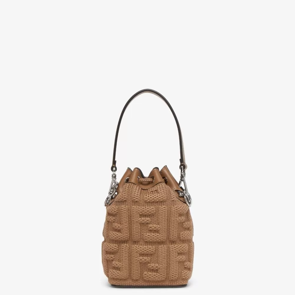 Fendi Mini-Taschen<Mini Bag Aus Wolle Mit Ff-Detail In Sandfarben