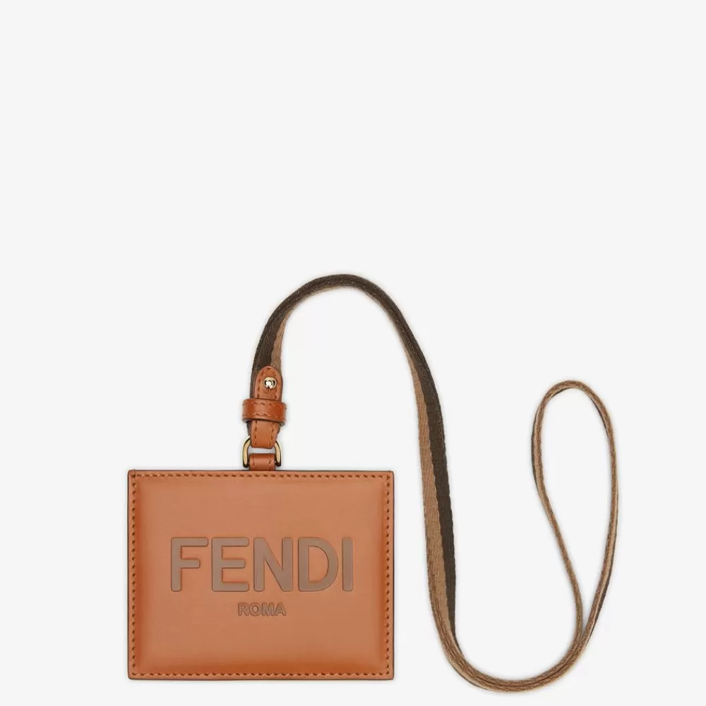 Fendi Kartenetuis Und Kleine Accessoires<Namensschild Aus Leder In Braun