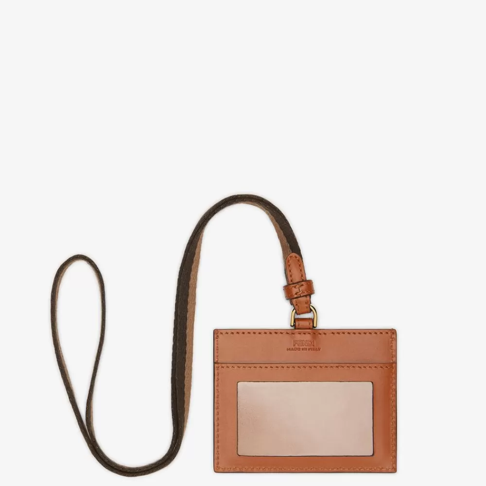 Fendi Kartenetuis Und Kleine Accessoires<Namensschild Aus Leder In Braun