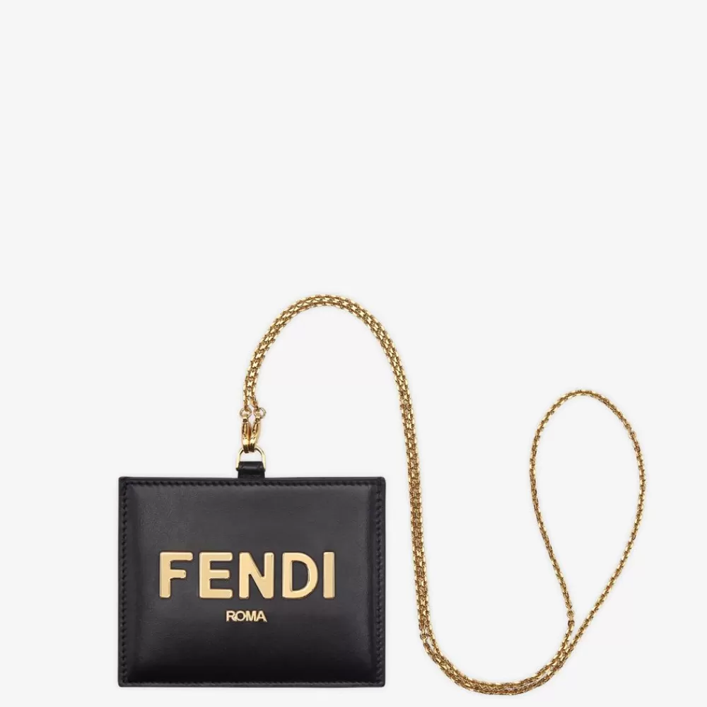 Fendi Kartenetuis Und Kleine Accessoires<Namensschild Aus Leder In Schwarz