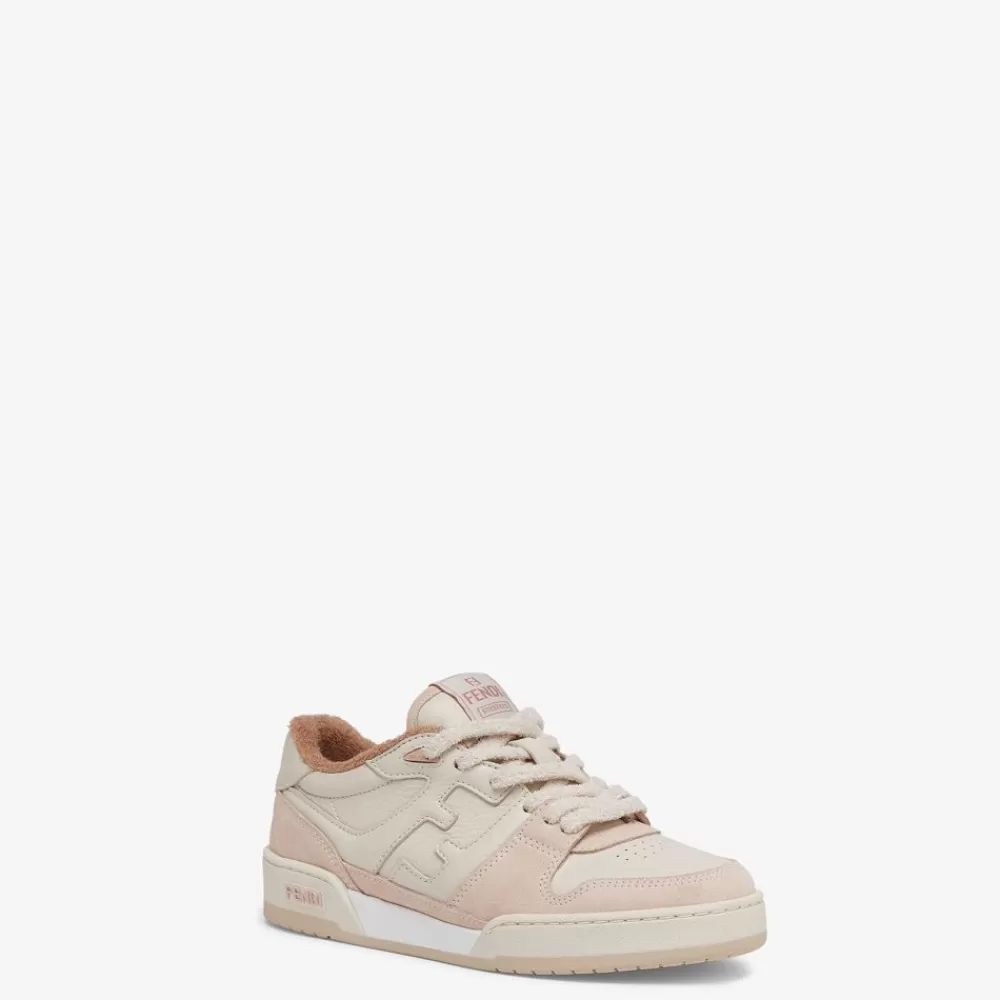 Fendi Sneakers<Niedriger Sneaker Aus Veloursleder In Rosa