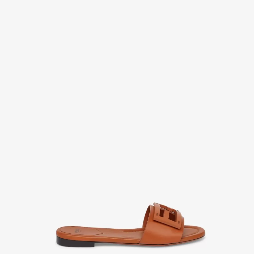 Fendi Pantoletten Und Sandalen<Pantoletten Aus Leder In Braun