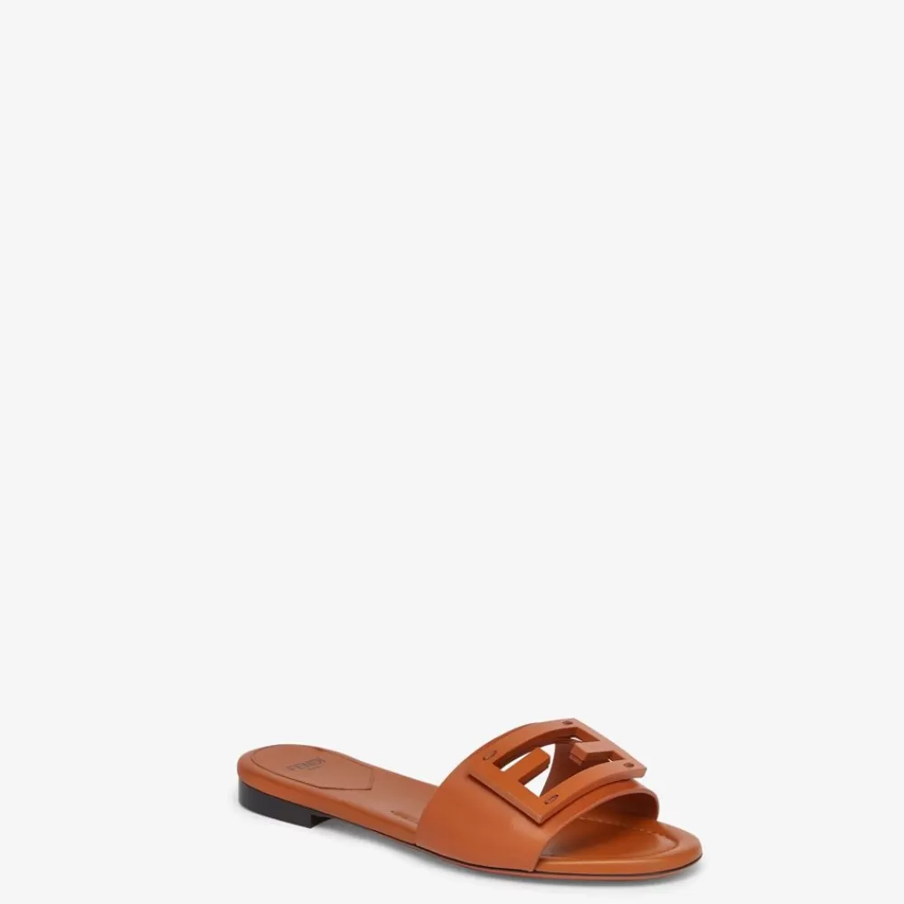 Fendi Pantoletten Und Sandalen<Pantoletten Aus Leder In Braun