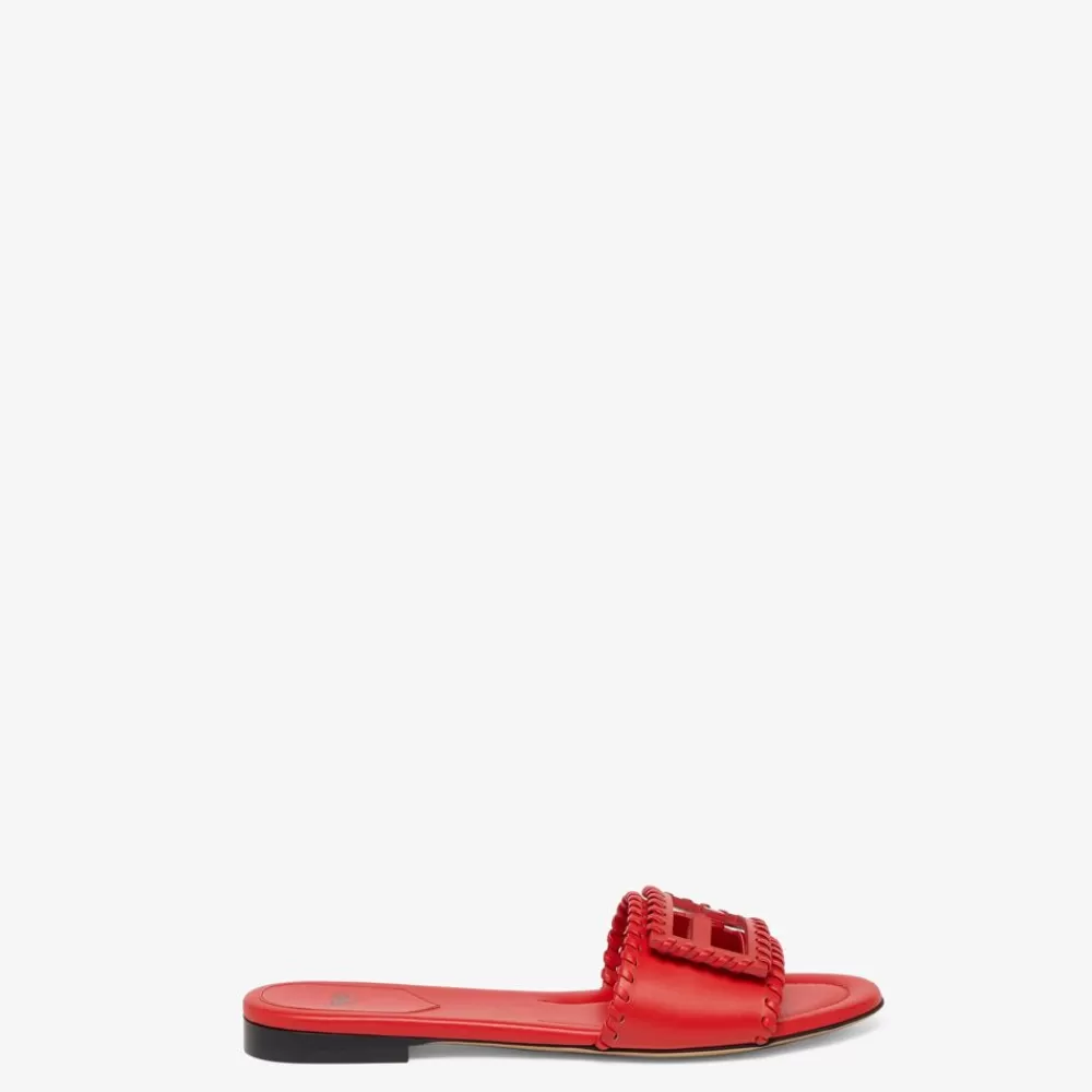 Fendi Pantoletten Und Sandalen<Pantoletten Aus Leder In Rot