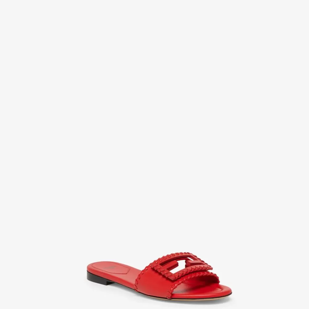 Fendi Pantoletten Und Sandalen<Pantoletten Aus Leder In Rot