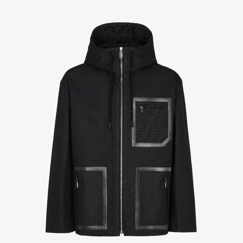 Fendi Mantel Und Oberbekleidung<Parka Aus Stoff In Schwarz