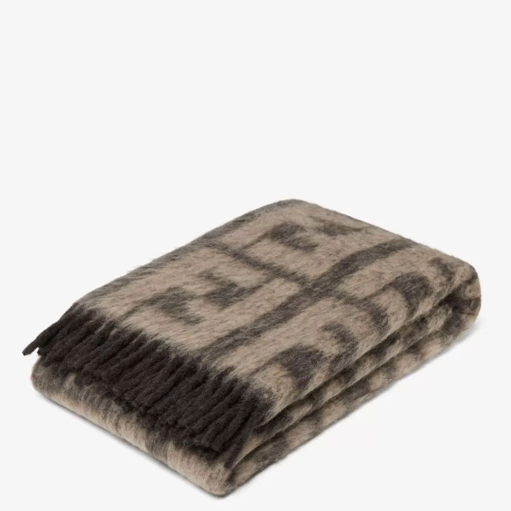 Fendi Schals<Plaid Aus Alpaka Und Wolle In Beige