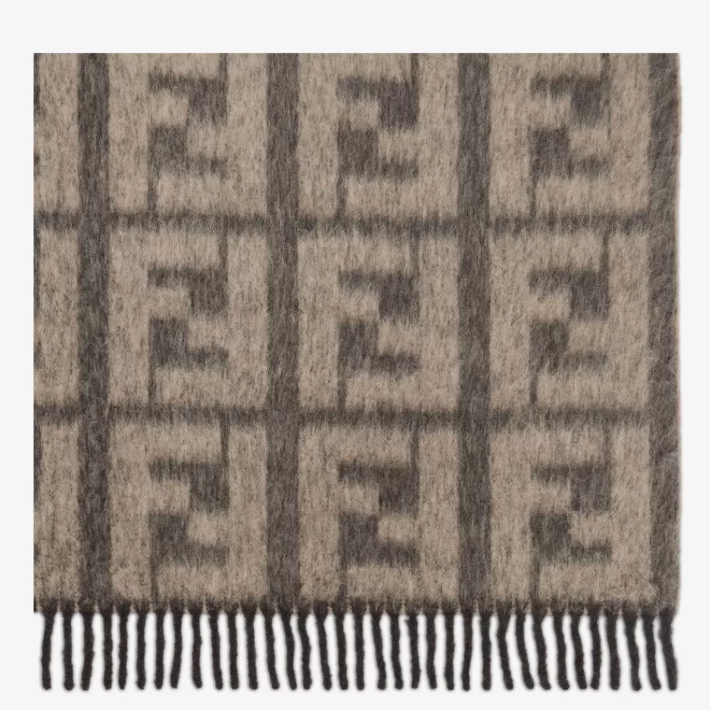 Fendi Schals<Plaid Aus Alpaka Und Wolle In Beige