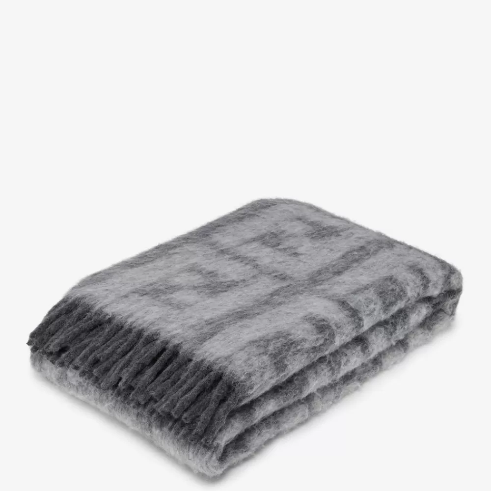 Fendi Schals<Plaid Aus Alpaka Und Wolle In Grau