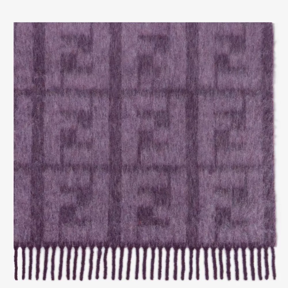 Fendi Schals<Plaid Aus Alpaka Und Wolle In Lila