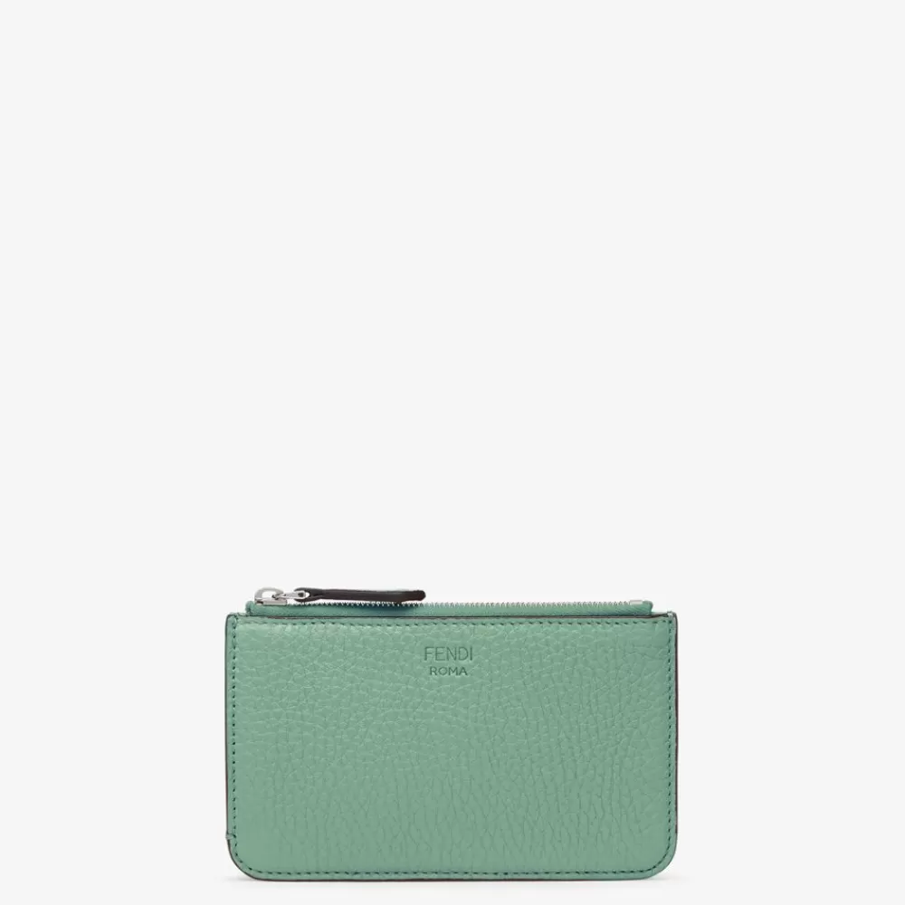 Fendi Kartenetuis Und Kleine Accessoires<Pochette Aus Leder In Mintgrun