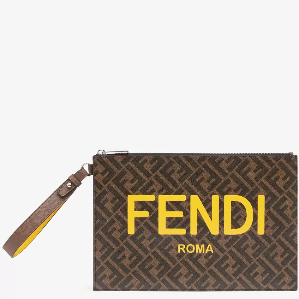Fendi Pochetten<Pochette Aus Stoff In Braun